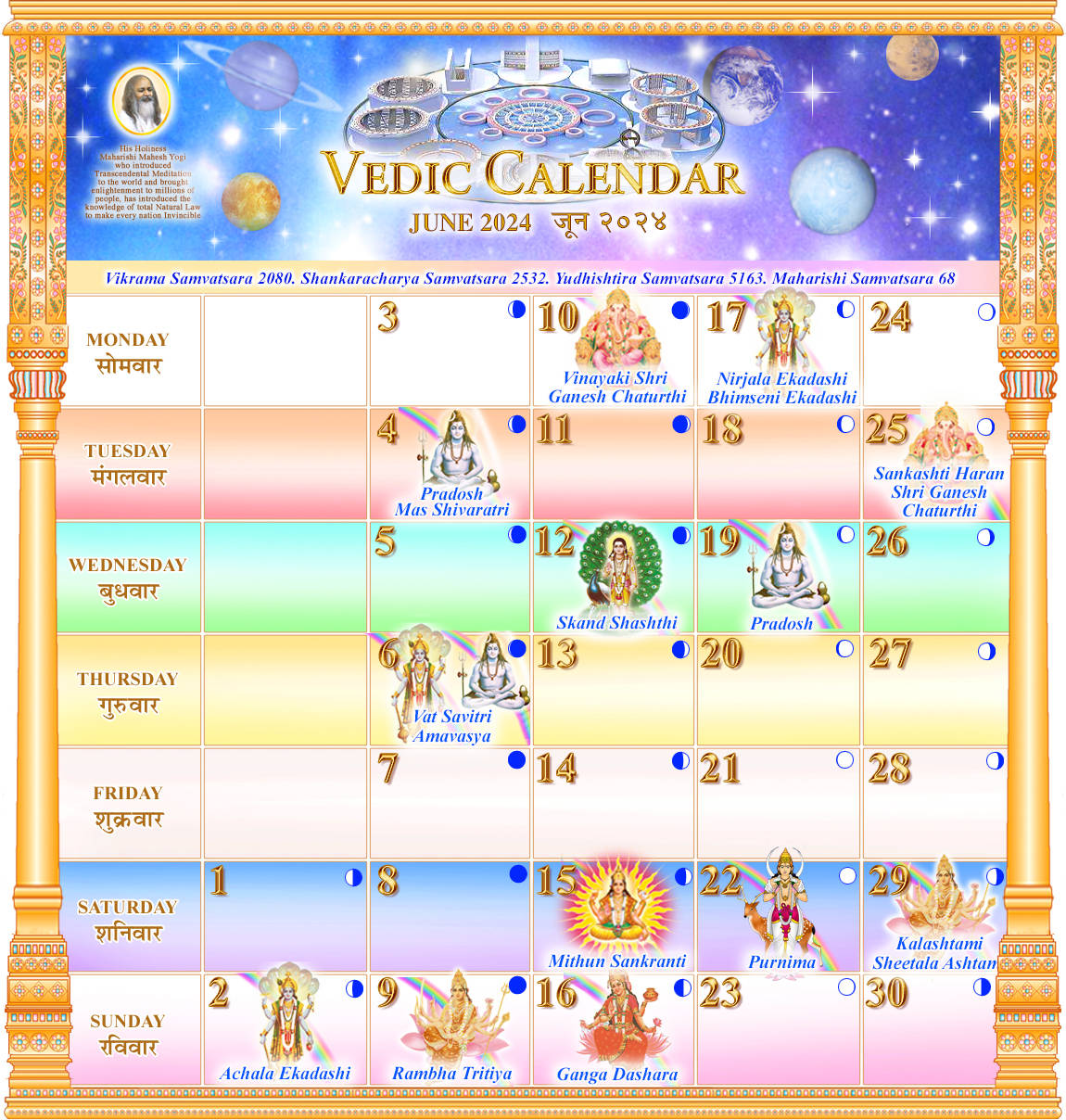 Vedic Calendar June